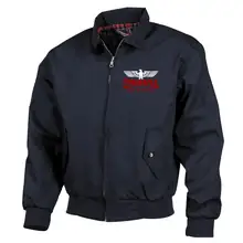 Bestickte Harrington Jacke, Blau - Consdaple, Adler made in Germany Vorderseite