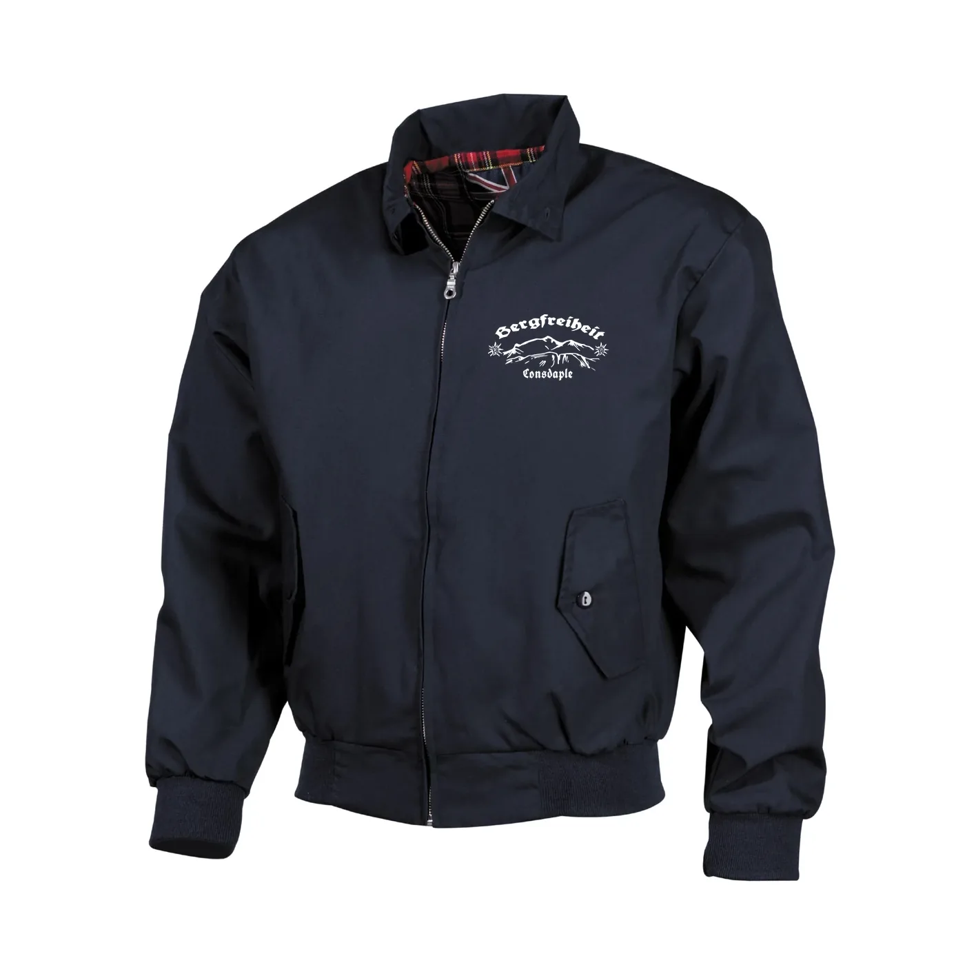 Bestickte Harrington Jacke, Blau - Consdaple, Bergfreiheit