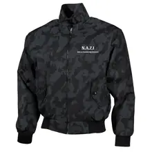Bestickte Harrington Jacke, Camo - Nazi nicht an Zuwanderung interessiert Vorderseite