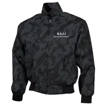 Bestickte Harrington Jacke, Camo - Nazi nicht an Zuwanderung interessiert - gewählte Variante