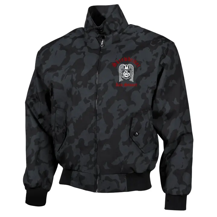 Bestickte Harrington Jacke, Camo - Skrewdriver, Ian Stuart