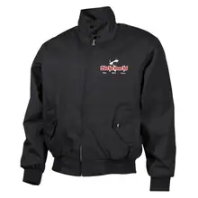 Bestickte Harrington Jacke, Schwarz - Wehrmacht, ehre stolz treue - gewählte Variante
