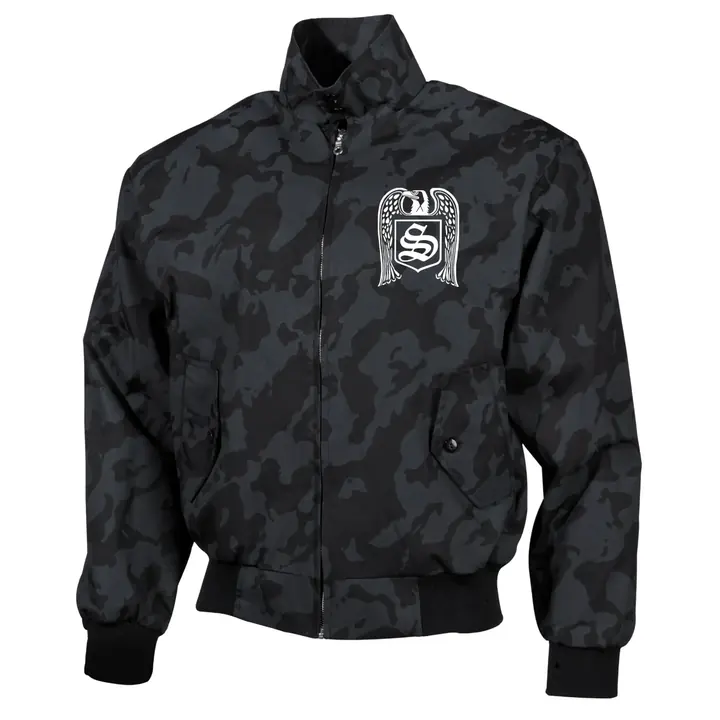 Bestickte Harrington Jacke, Camo - Skrewdriver, Adler