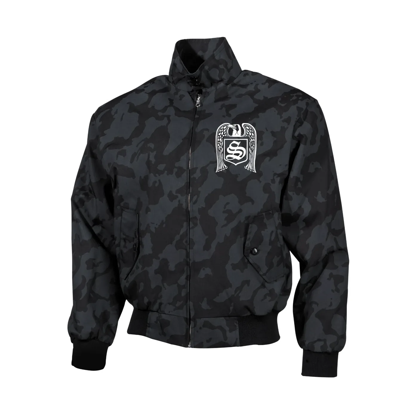 Bestickte Harrington Jacke, Camo - Skrewdriver, Adler