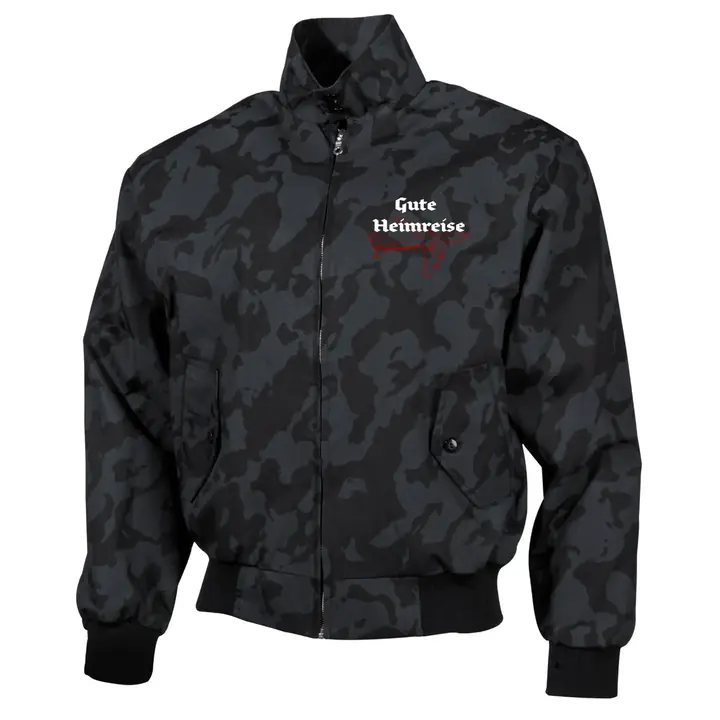 Bestickte Harrington Jacke, Camo - Gute Heimreise