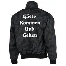 Bestickte Harrington Jacke, Camo - Gute Heimreise Rückseite