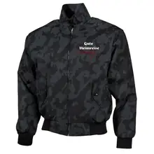 Bestickte Harrington Jacke, Camo - Gute Heimreise Vorderseite