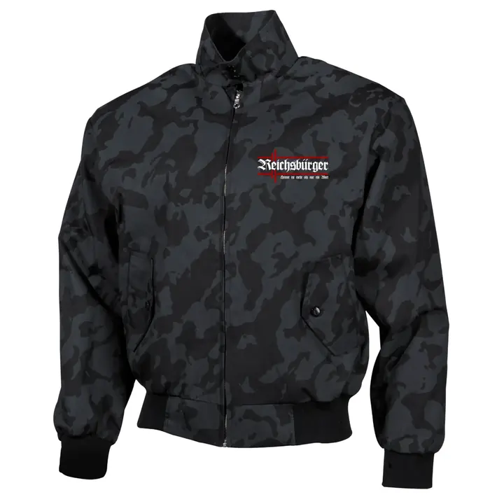 Bestickte Harrington Jacke, Camo - Reichsbürger, Heimat