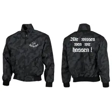 Bestickte Harrington Jacke, Camo - Berserker Vorder- und Rückseite