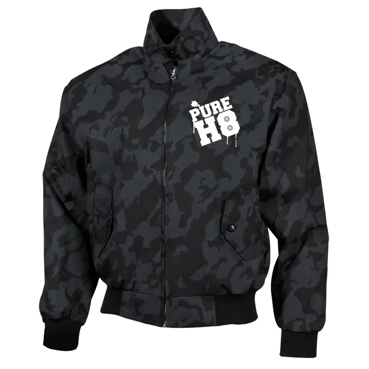 Bestickte Harrington Jacke, Camo - Pure H8