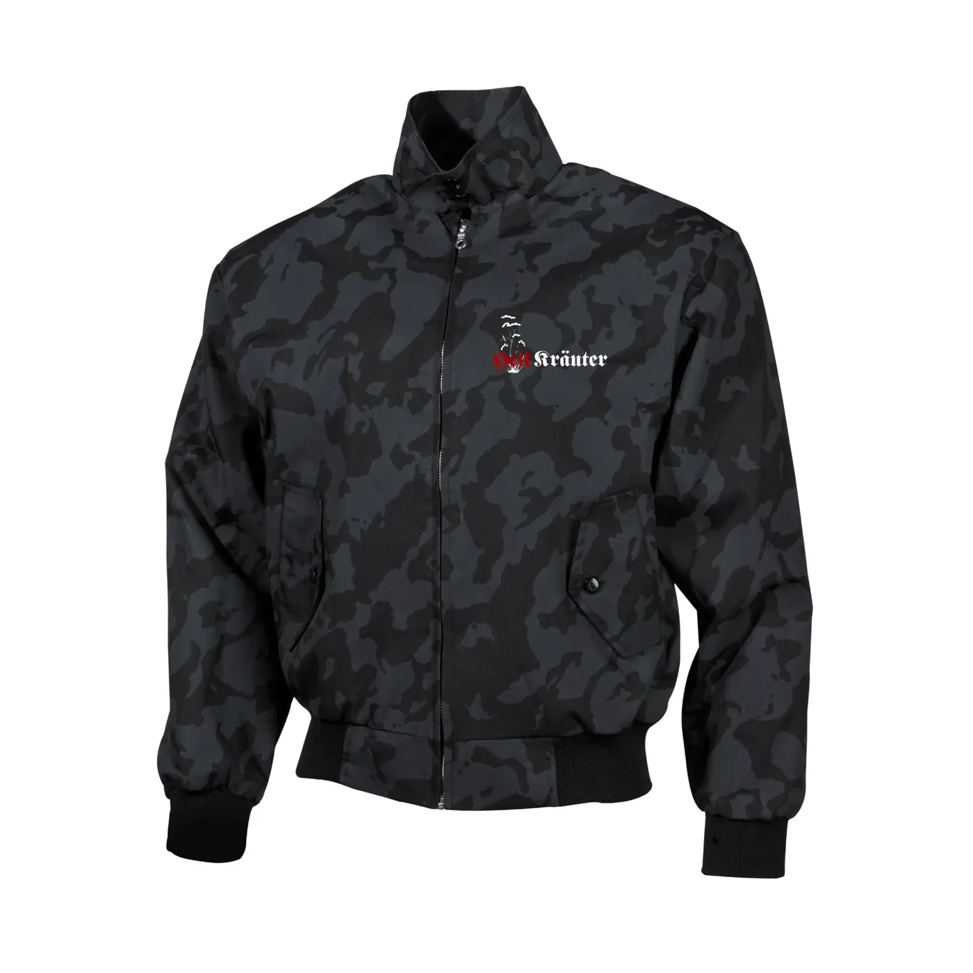 Bestickte Harrington Jacke, Camo - Heil Kräuter