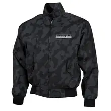 Bestickte Harrington Jacke, Camo - Klagt nicht kämpft - gewählte Variante