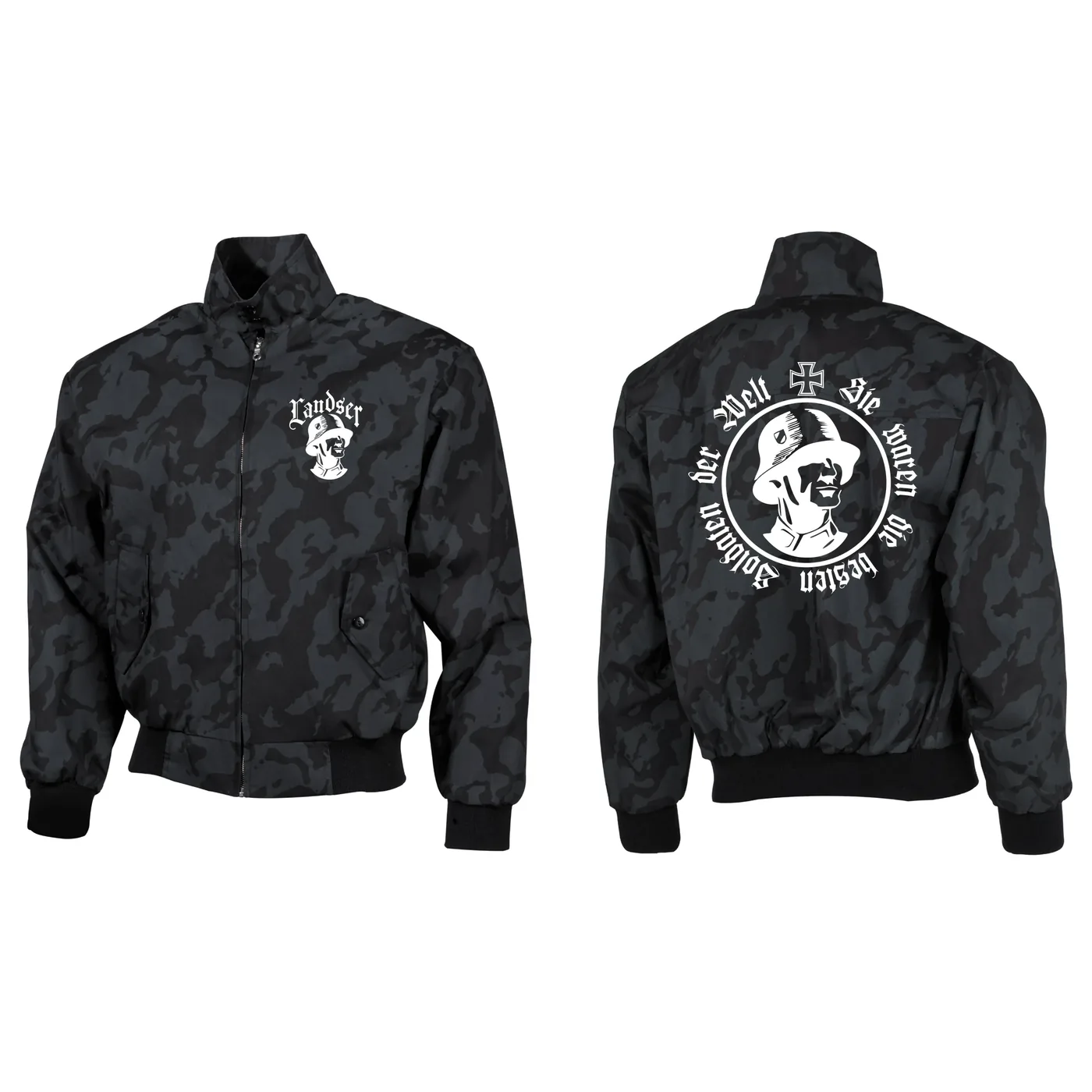 Bestickte Harrington Jacke, Camo - Sie waren die besten Soldaten der Welt
