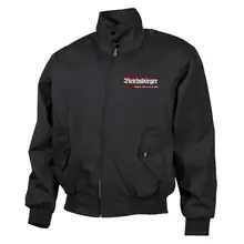 Bestickte Harrington Jacke, Schwarz - Reichsbürger, Heimat - gewählte Variante