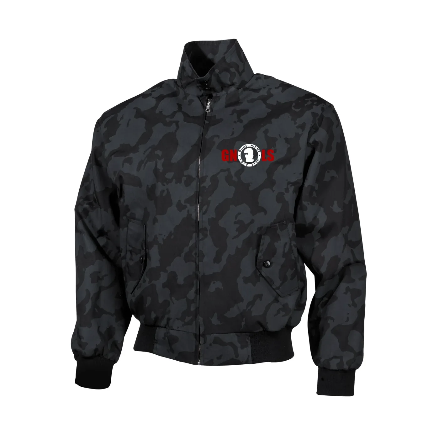 Bestickte Harrington Jacke, Camo - Good night left side