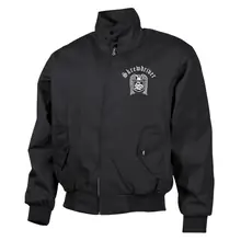 Bestickte Harrington Jacke, Schwarz - Skrewdriver - gewählte Variante