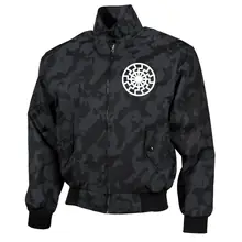 Bestickte Harrington Jacke, Camo - Schwarze Sonne - gewählte Variante