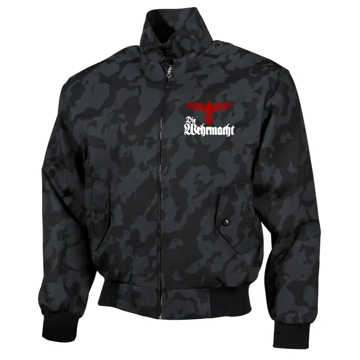Bestickte Harrington Jacke, Camo - Die Wehrmacht