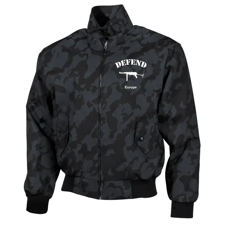 Bestickte Harrington Jacke, Camo - Defend Europe