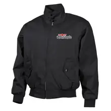 Bestickte Harrington Jacke, Schwarz - Consdaple, Adler 2018 Vorderseite