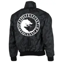 Bestickte Harrington Jacke, Camo - Fenrir Rückseite