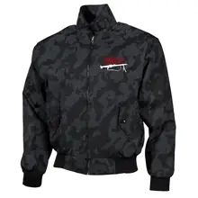 Bestickte Harrington Jacke, Camo - Mg42 Einigkeit, Recht und Freiheit - gewählte Variante