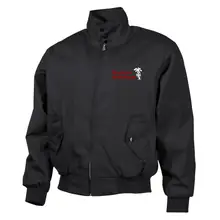 Bestickte Harrington Jacke, Schwarz - Deutsches Afrikakorps - gewählte Variante