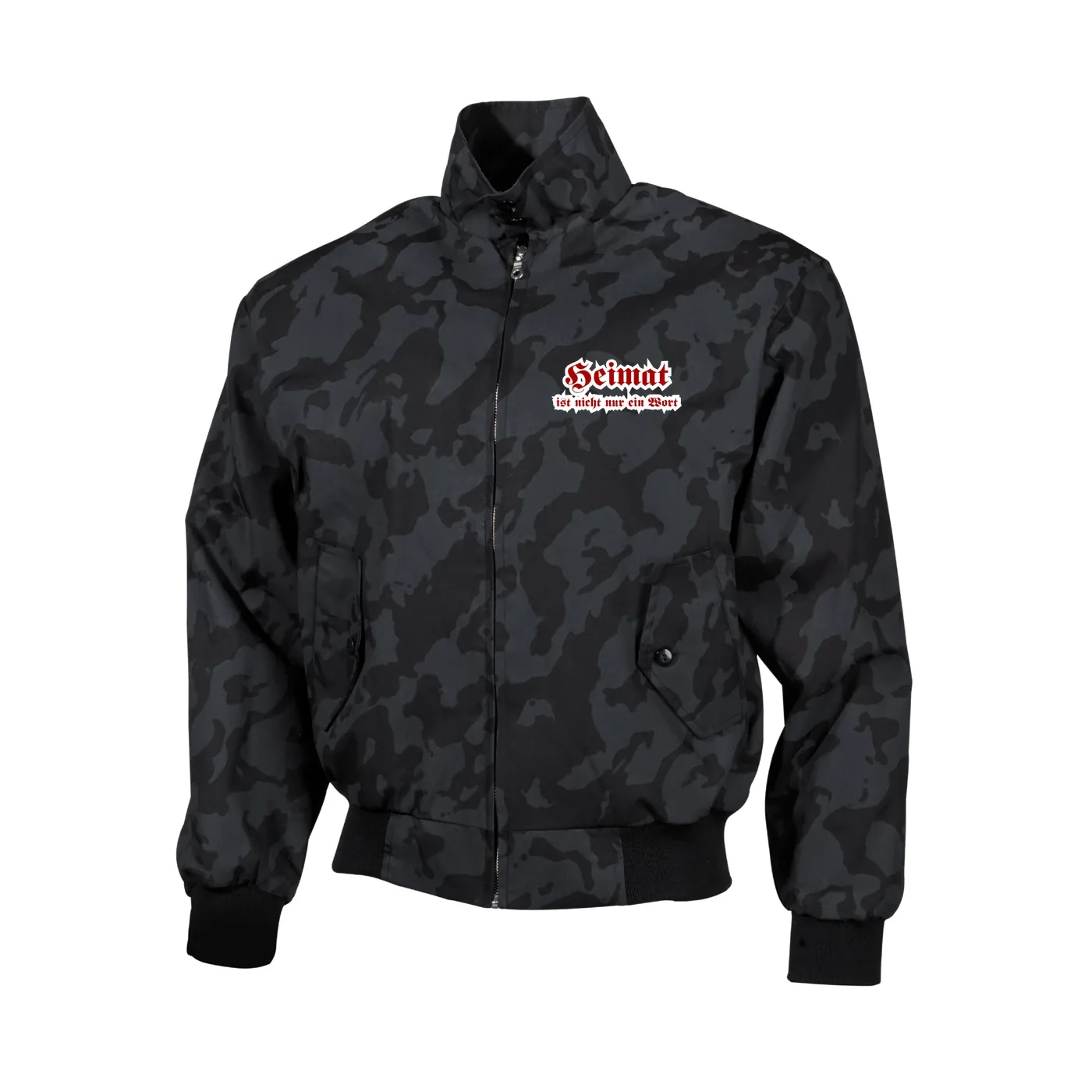 Bestickte Harrington Jacke, Camo - Heimat ist nicht nur ein Wort