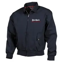 Bestickte Harrington Jacke, Blau - Freiheit - gewählte Variante