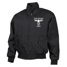 Bestickte Harrington Jacke, Schwarz - Jetzt Reichs Adler - gewählte Variante