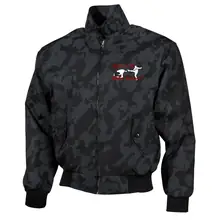Bestickte Harrington Jacke, Camo - Antifa heißt Opfer bringen Vorderseite
