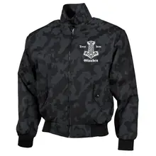 Bestickte Harrington Jacke, Camo - Treu dem Glauben Vorderseite