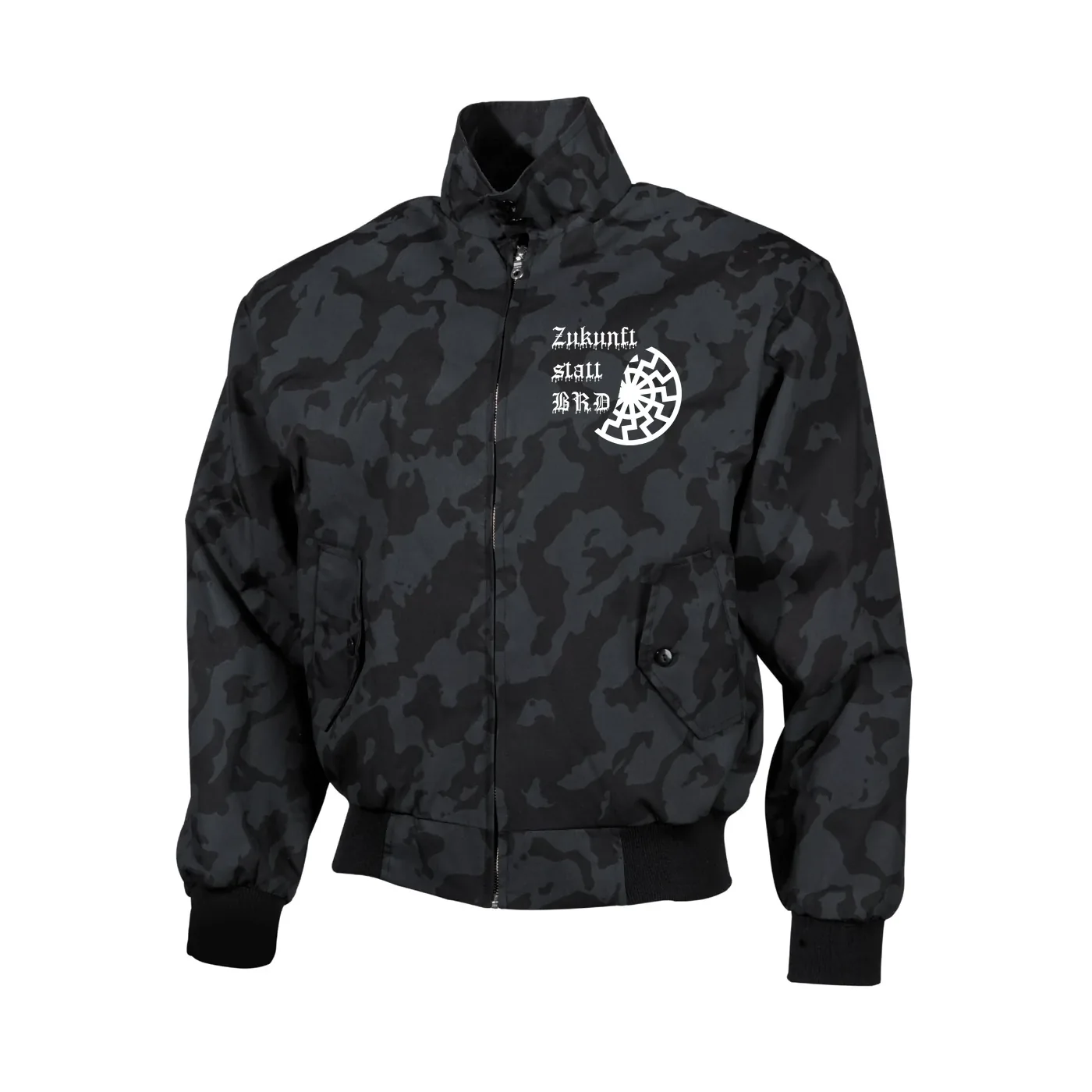 Bestickte Harrington Jacke, Camo - Zukunft statt BRD