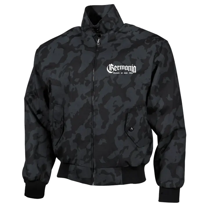 Bestickte Harrington Jacke, Camo - Germania, Deutsch ist mein Sinn