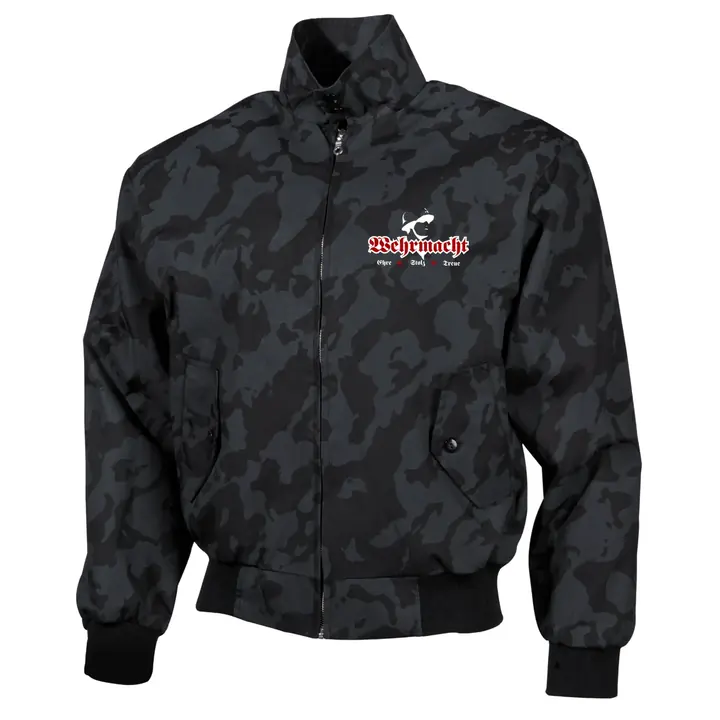 Bestickte Harrington Jacke, Camo - Wehrmacht, ehre stolz treue