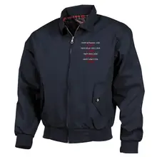 Bestickte Harrington Jacke, Blau - Mein Schwert für Tyr - gewählte Variante