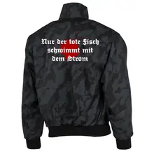 Bestickte Harrington Jacke, Camo - Petri Heil Rückseite