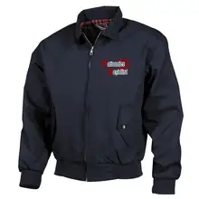 Bestickte Harrington Jacke, Blau - Nationaler Sozialist - gewählte Variante