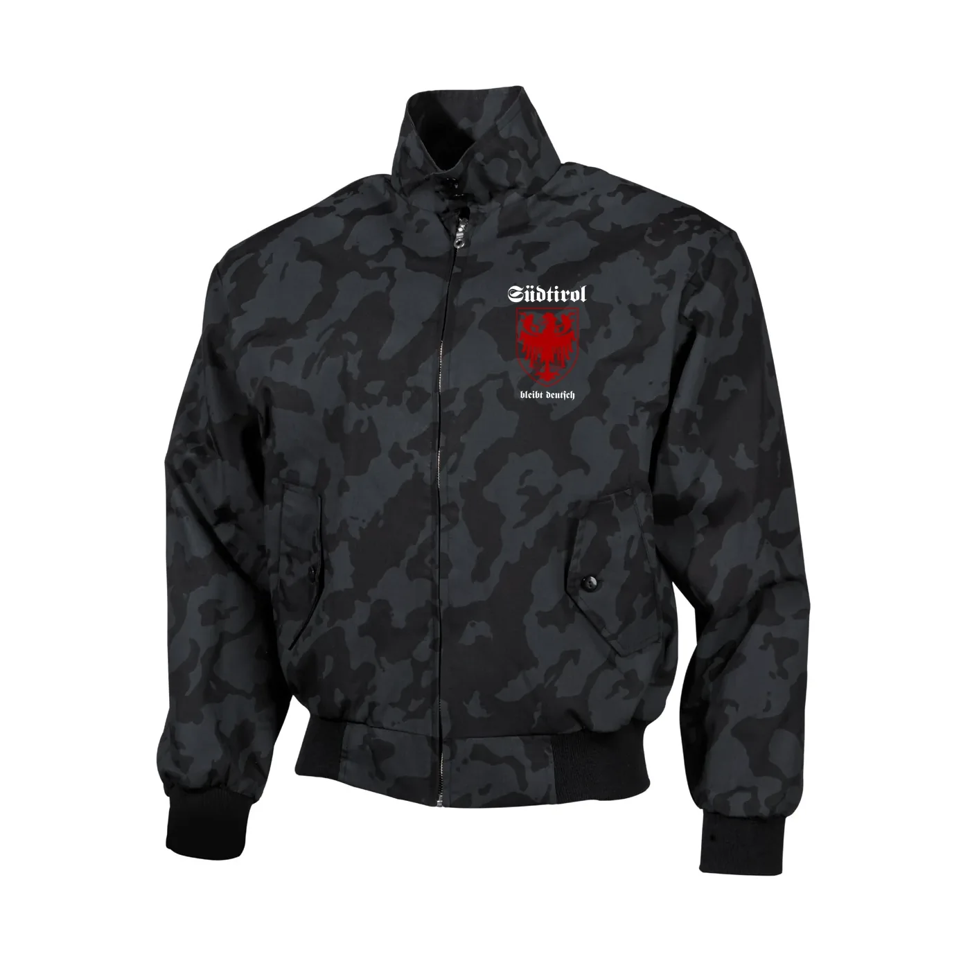 Bestickte Harrington Jacke, Camo - Südtirol bleibt deutsch