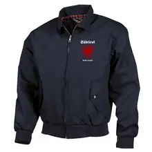 Bestickte Harrington Jacke, Blau - Südtirol bleibt deutsch - gewählte Variante