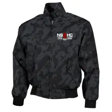 Bestickte Harrington Jacke, Camo - NS HC, more than music Vorderseite