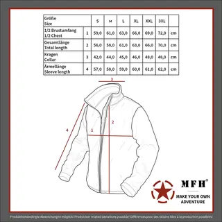 Bestickte Harrington Jacke, Camo - Ungeimpft, Einfarbig Größentabelle