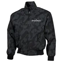 Bestickte Harrington Jacke, Camo - Ungeimpft, Einfarbig - gewählte Variante