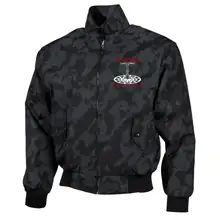 Bestickte Harrington Jacke, Camo - Tradition schlägt jeden Trend Vorderseite