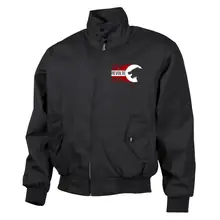 Bestickte Harrington Jacke, Schwarz - H8front Revolte - gewählte Variante