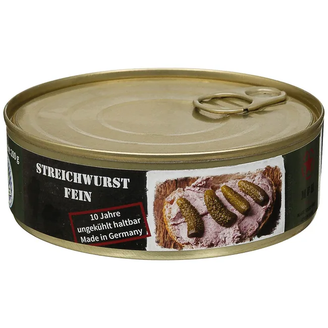 Streichwurst, fein, Vollkonserve, 200 g, 7% Mwst.