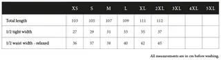 Herren Premium Jogginghose - Deutschland, Schrift Größentabelle