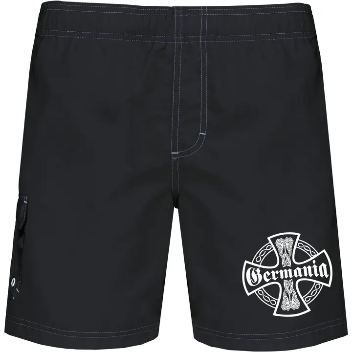 Bestickte Herren Badehose - Germania, Kreuz