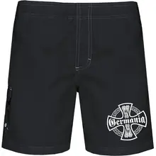 Bestickte Herren Badehose - Germania, Kreuz Vorderseite