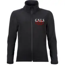 Bestickte Damen Softshelljacke "2-lagig" - GNLS, Schlagring Vorderseite